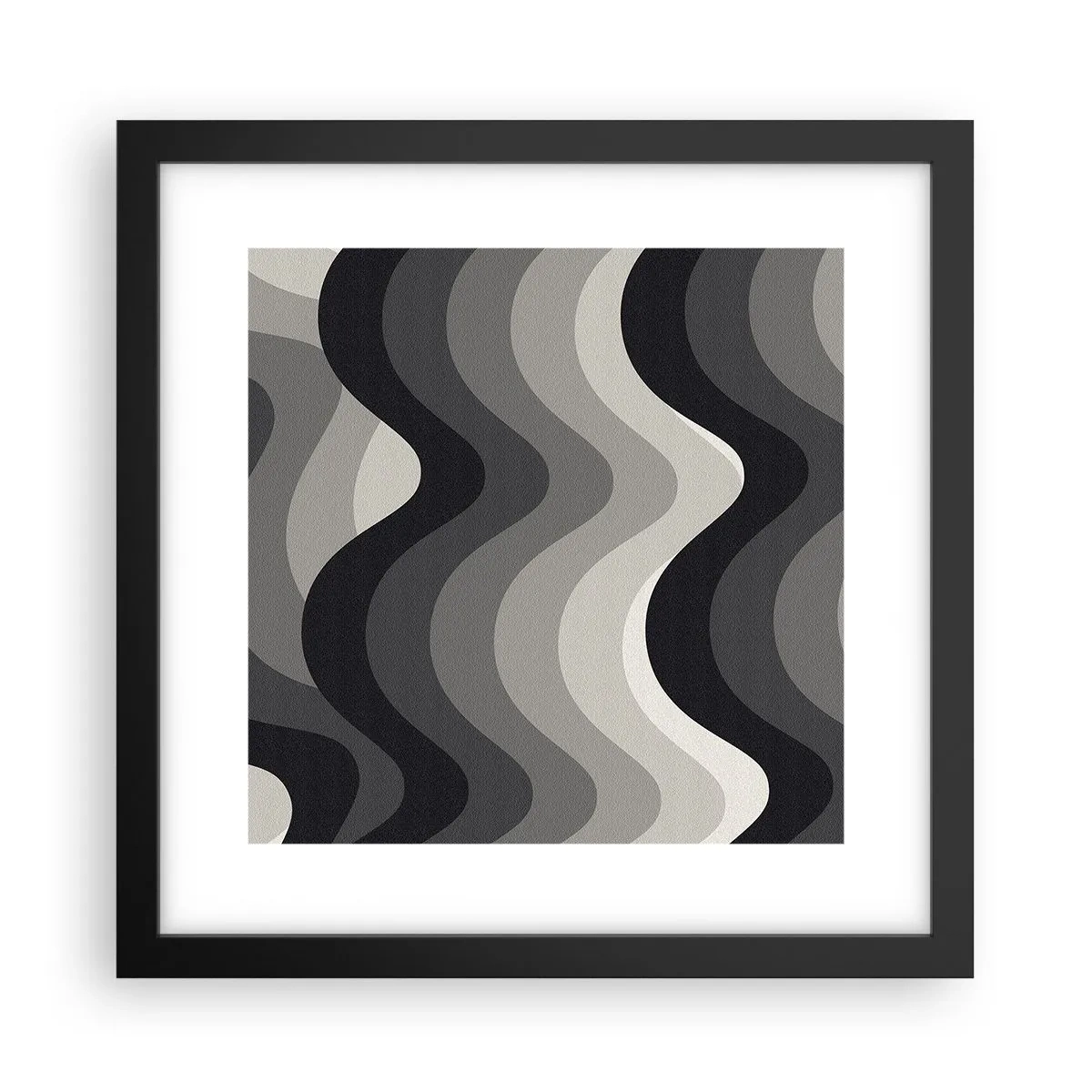 Poster în ramă neagră - Val după val - 30x30 cm