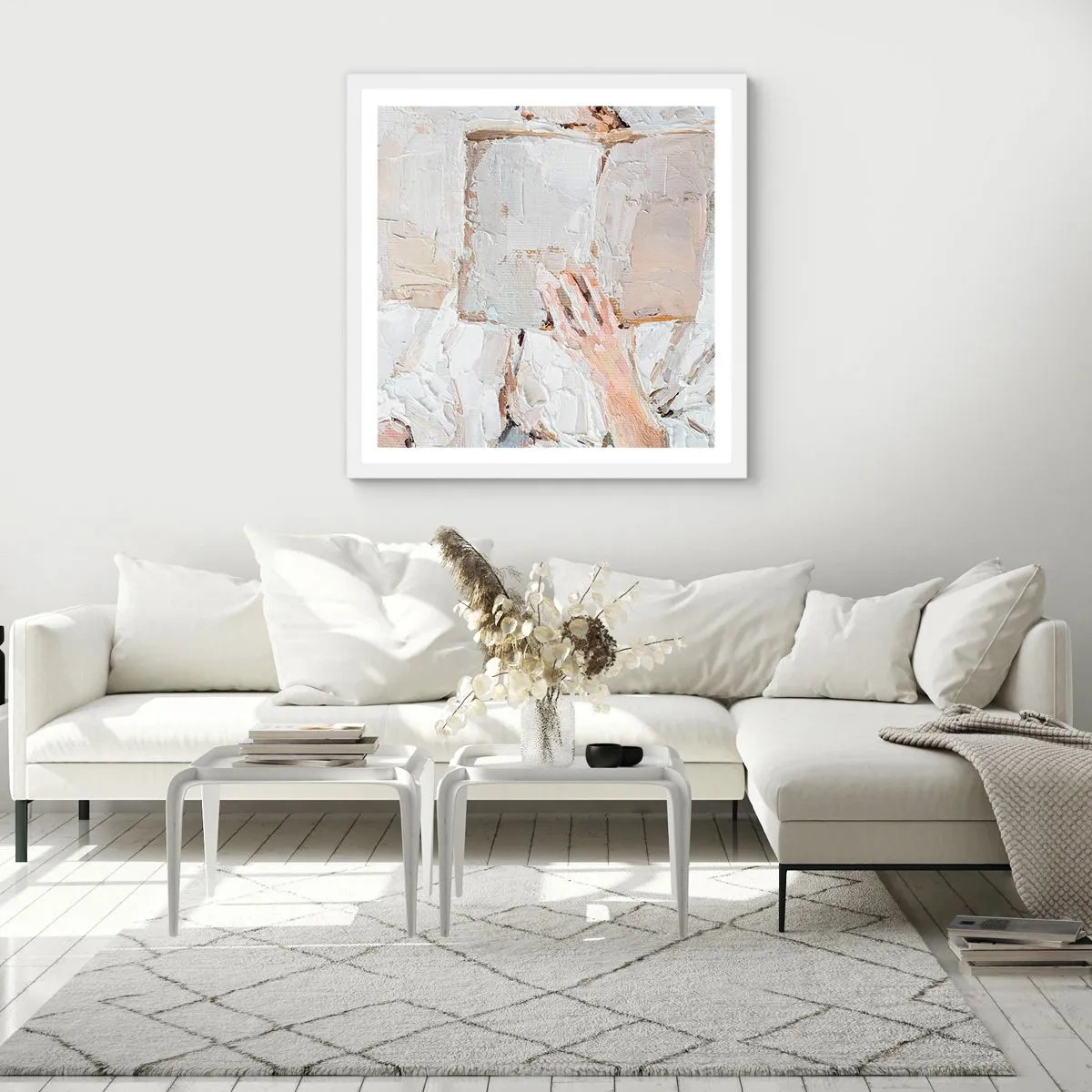 Poster în ramă albă - Într-o altă lume - 50x50 cm