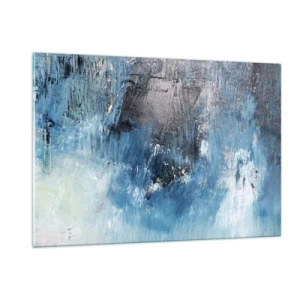 Tablou pe sticlă - Rapsodie albastră - 120x80 cm
