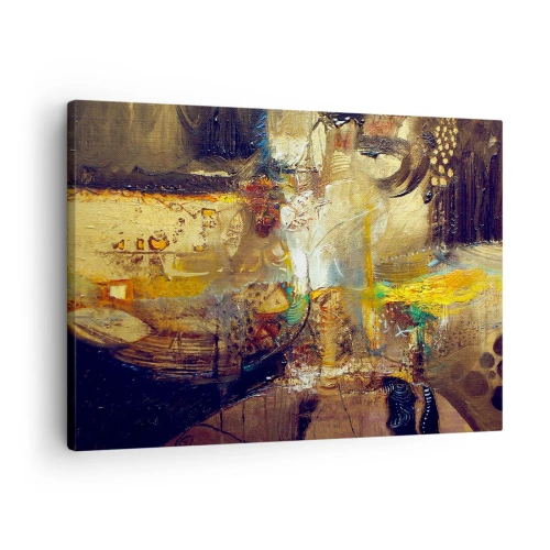 Tablou pe pânză Canvas - Natură statică abstractă în culori calde - 70x50cm - Rece, călduț, fierbinte - Decorațiune modernă pentru perete pentru living și dormitor ARTTOR