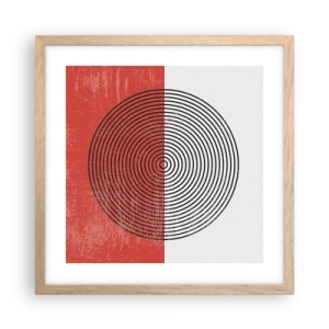 Poster în ramă de stejar deschis - Direct la subiect - 40x40 cm