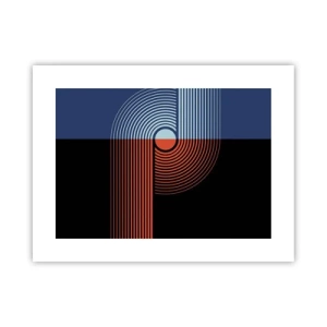 Poster - Într-o îmbrăţişare geometrică - 40x30 cm