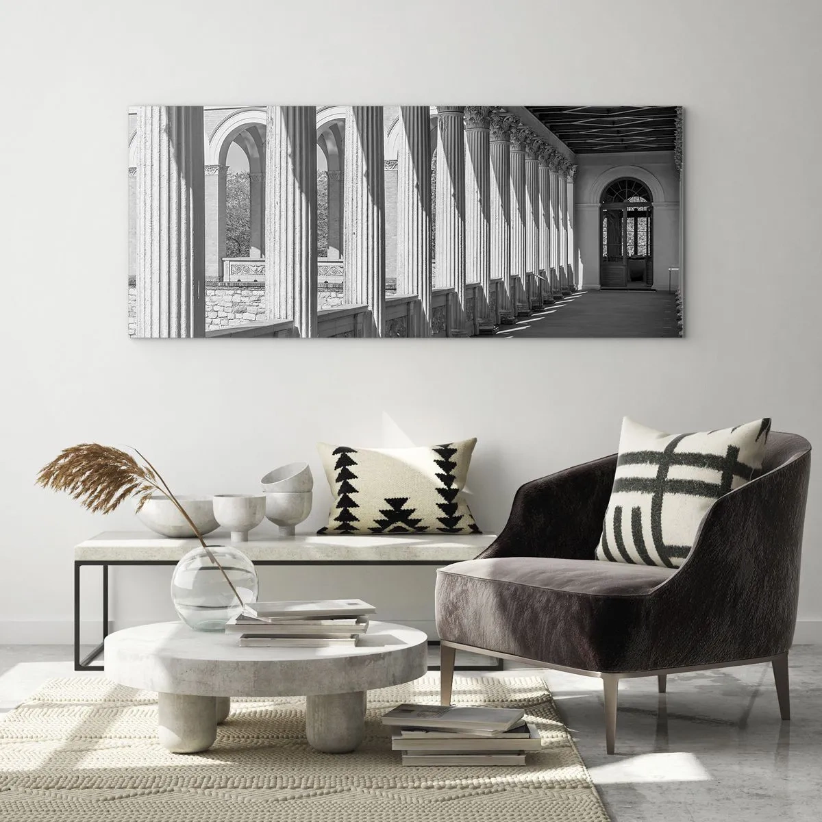 Tablou pe sticlă - Arcadă însorită - 100x40 cm