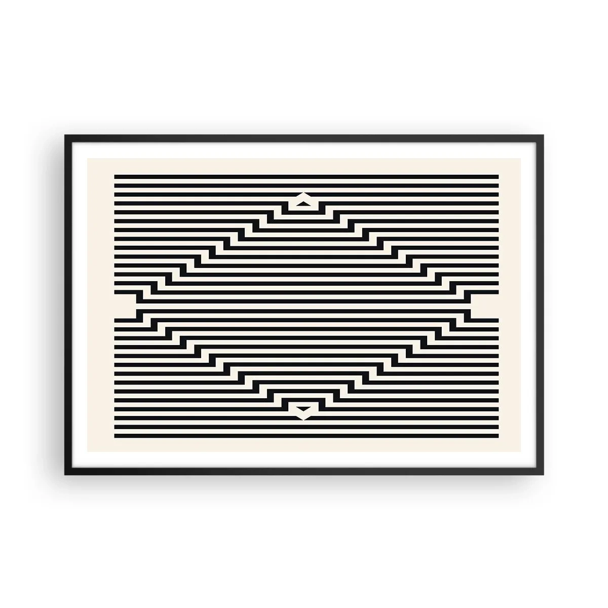 Poster în ramă neagră - Iluzie geometrică - 100x70 cm