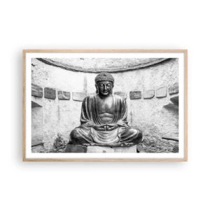 Poster în ramă de stejar deschis - La sursa păcii - 91x61 cm