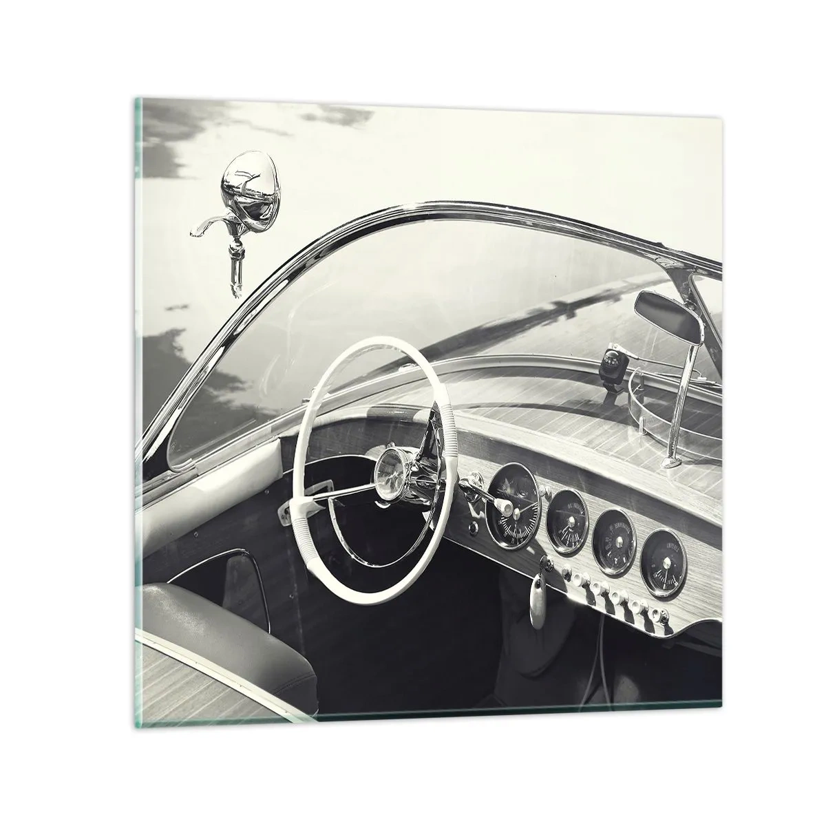 Tablou pe sticlă - E timpul pentru cei bogați - 70x70 cm