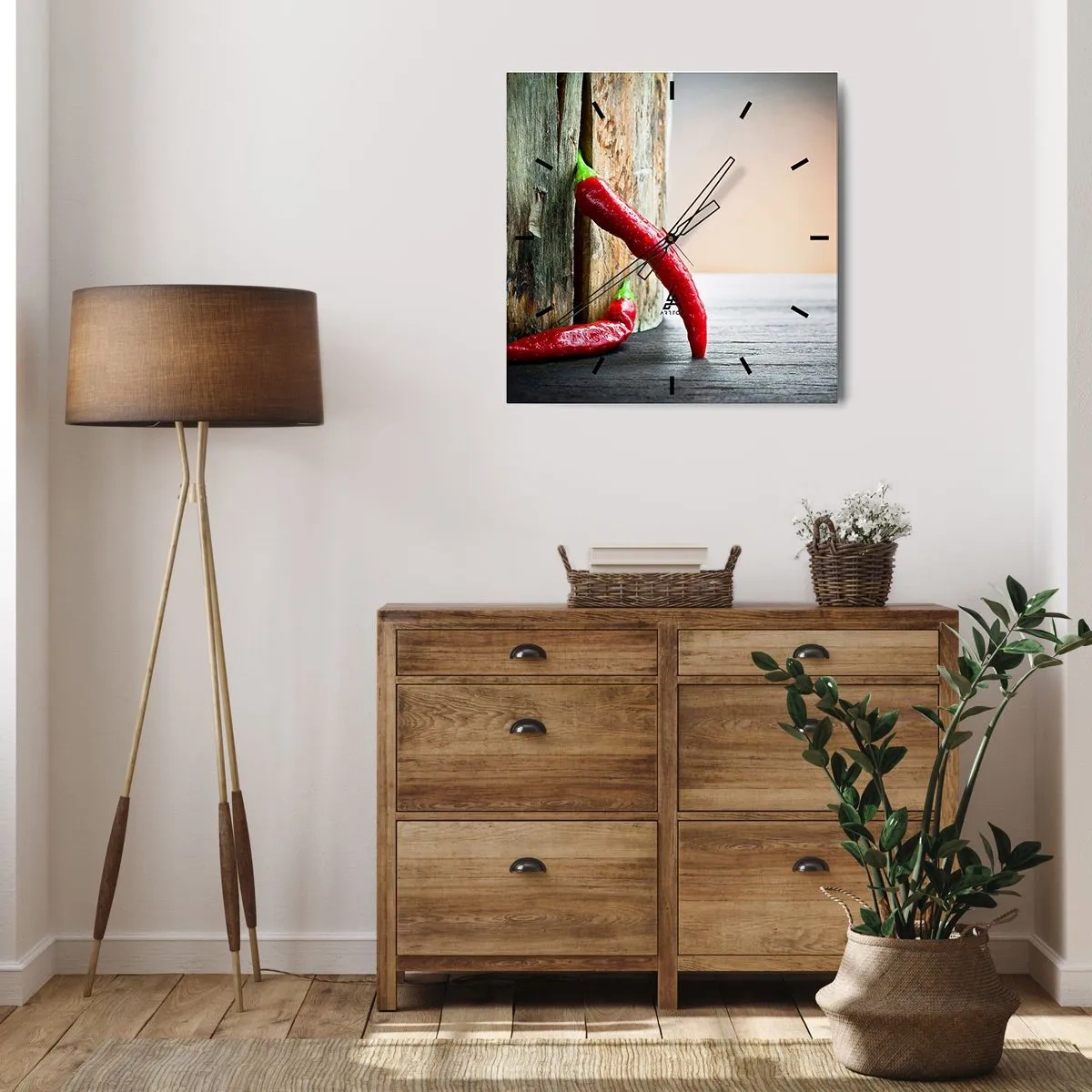 Ceas de perete - Ceas pe sticlă - Red hot chili peppers - 40x40 cm