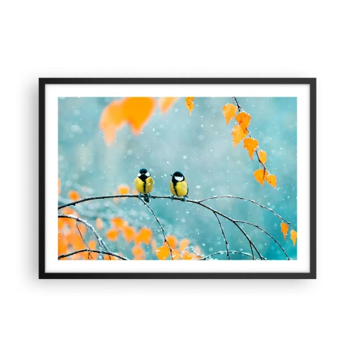 Poster în ramă neagră - Bârfele păsărilor - 70x50 cm