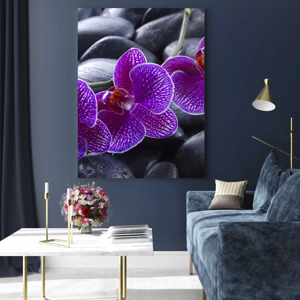 Tablou pe sticlă - Pietrele s-au luminat de încântare - 50x70 cm