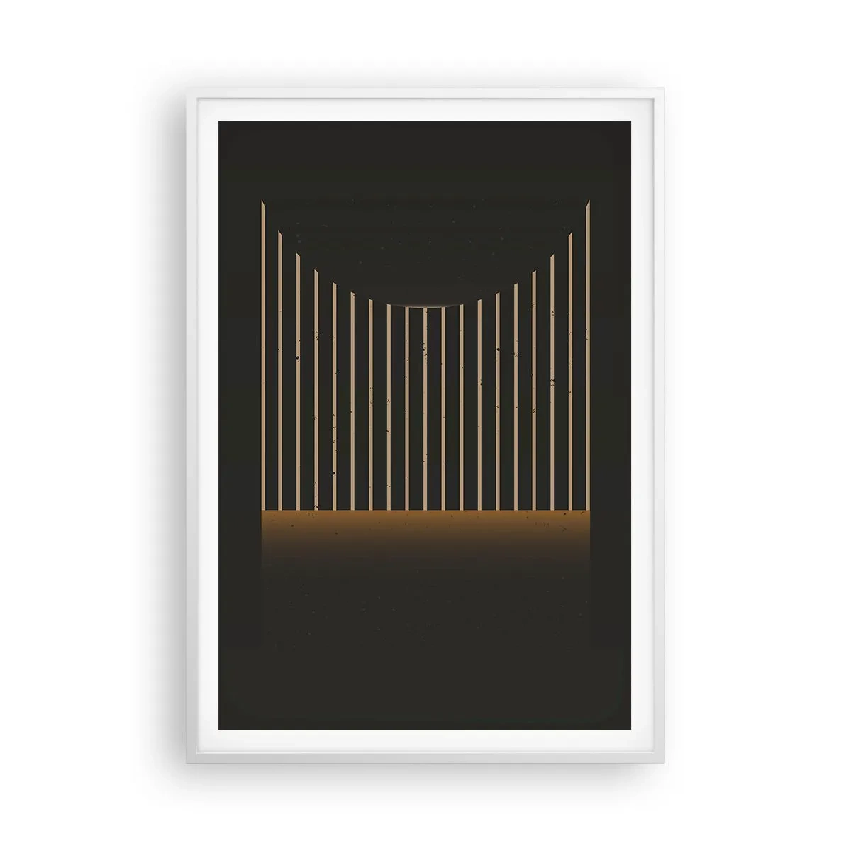 Poster în ramă albă - Explorați întunericul - 70x100 cm