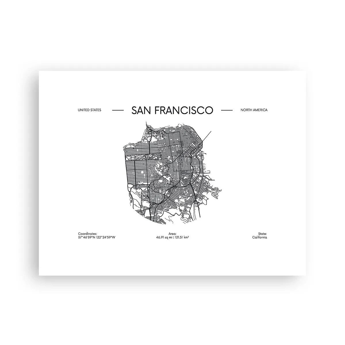 Poster - Anatomia San Francisco - 40x30 cm