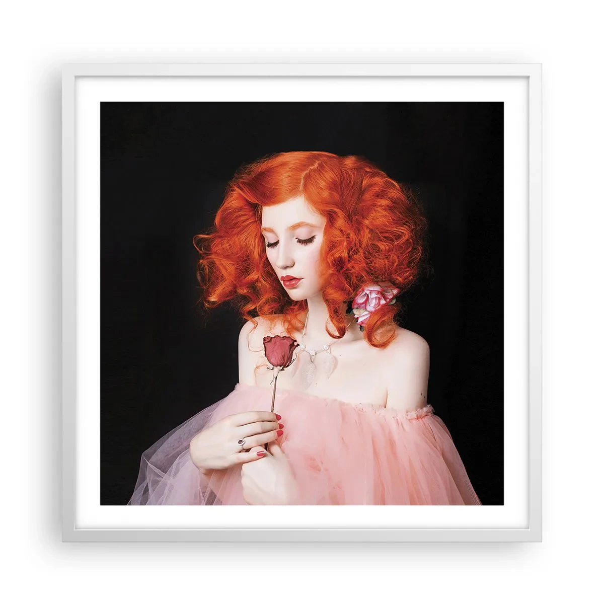 Poster în ramă albă - În stil baroc - 60x60 cm