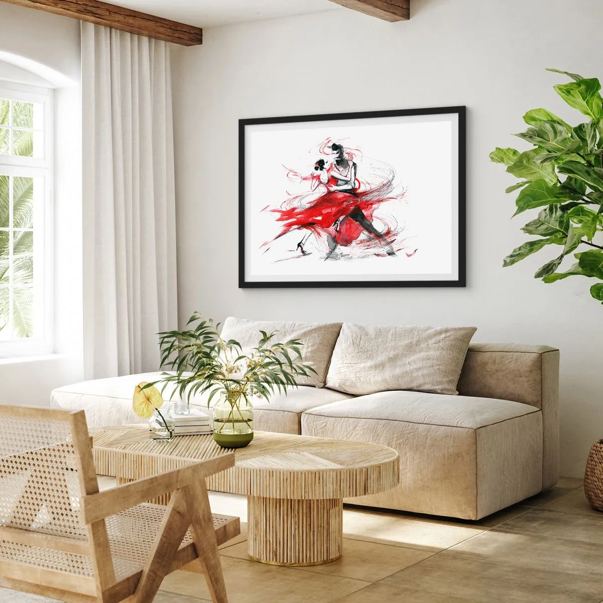 Poster în ramă neagră - Tango - ritmul pasiunii - 70x50 cm