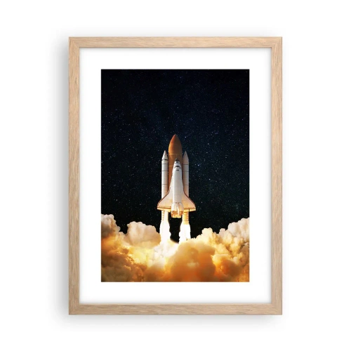 Poster în ramă de stejar deschis - Ad astra! - 30x40 cm