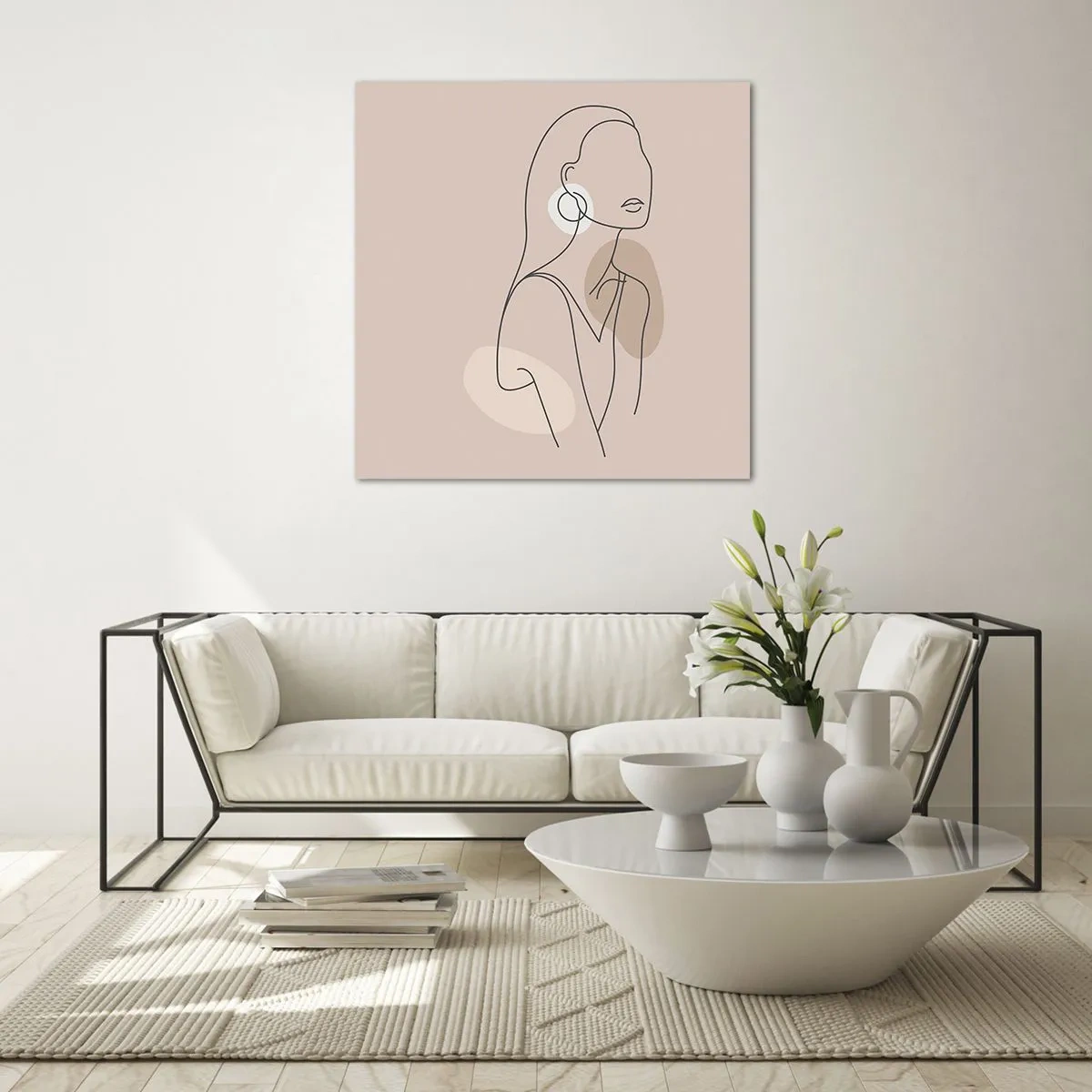 Tablou pe sticlă - Icoana fecioarei - 70x70 cm