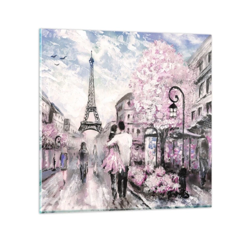 Tablou pe sticlă - Dacă ar fi să te îndrăgostești, atunci doar de... - 70x70 cm