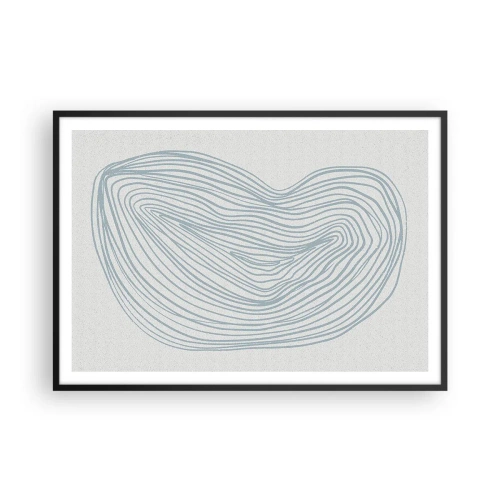 Poster în ramă neagră - Zâmbet de picături - 100x70 cm