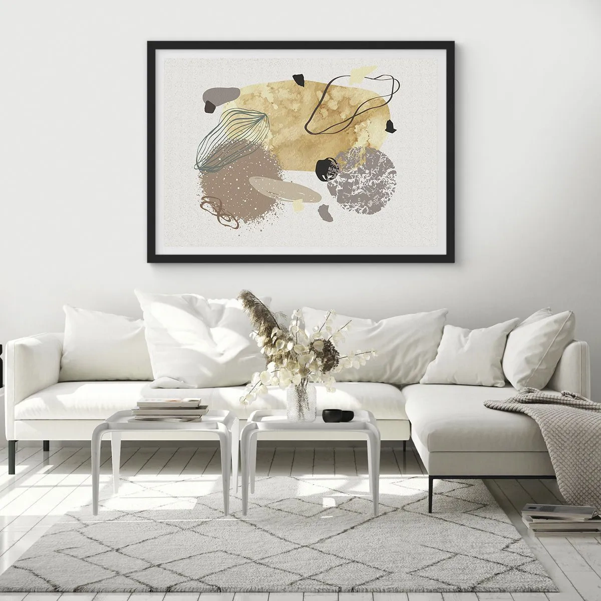 Poster în ramă neagră - Fluiditatea aplicată - 70x50 cm