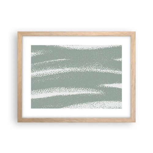 Poster în ramă de stejar deschis - Abstracție în stil de iarnă - 40x30 cm
