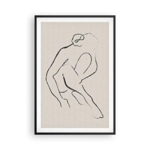 Poster în ramă neagră - Schiță intimă - 61x91 cm
