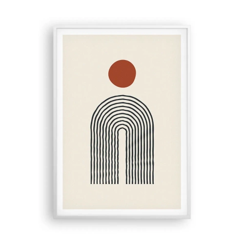 Poster în ramă albă - Magnetismul formelor și al culorilor - 70x100 cm