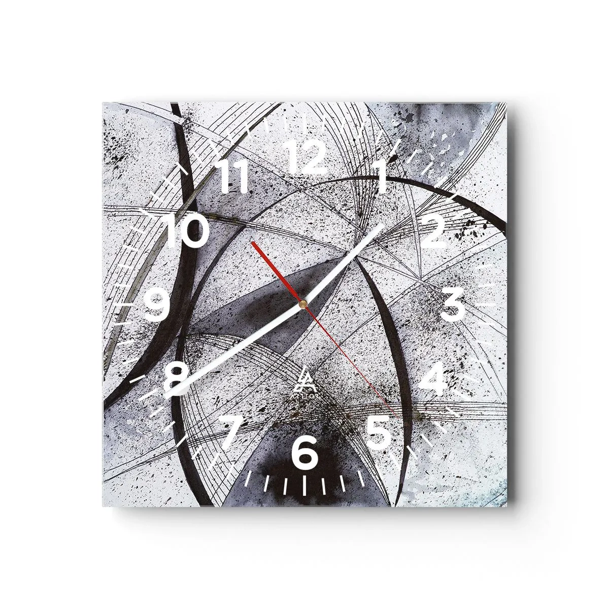 Ceas de perete - Ceas pe sticlă - O fantezie futuristă - 30x30 cm