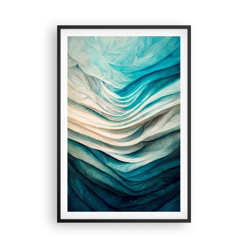 Poster în ramă neagră - Insațiabilitate albastră - 61x91 cm