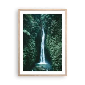 Poster în ramă de stejar deschis - Băi tropicale - 50x70 cm