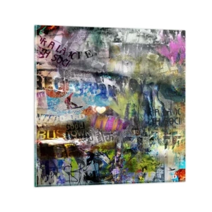 Tablou pe sticlă - Colaj de amintiri - 40x40 cm