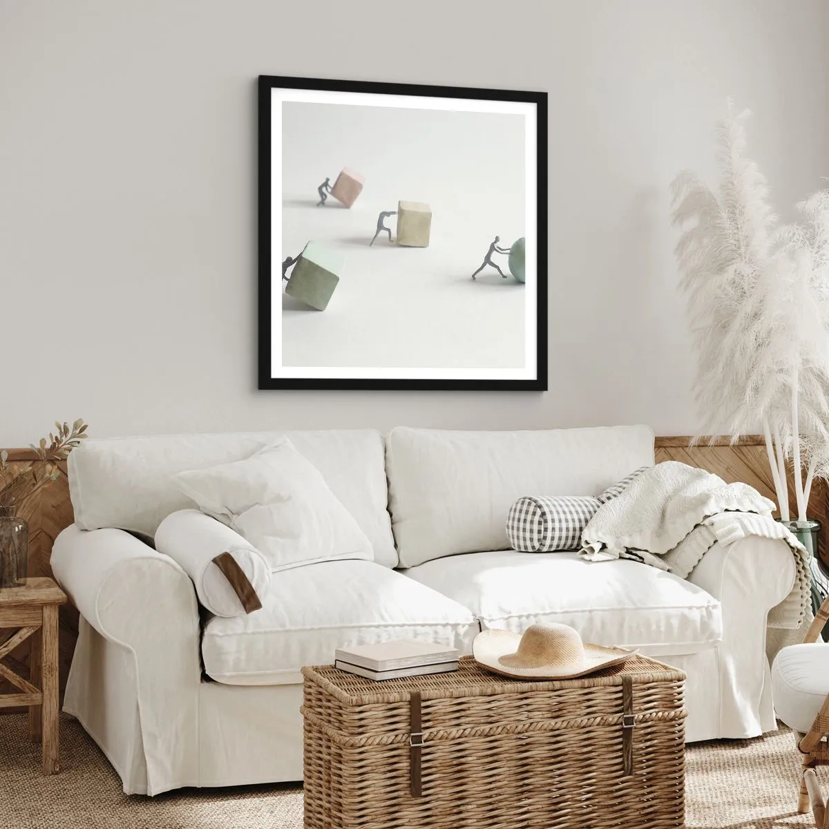 Poster în ramă neagră - Viața însăși - 60x60 cm