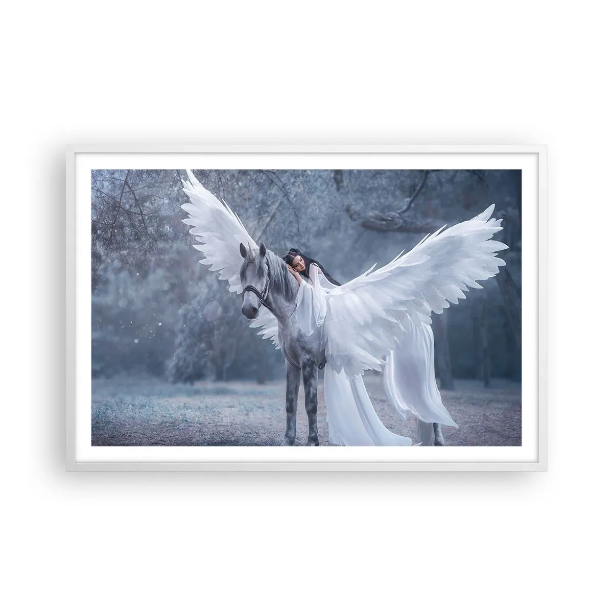 Poster în ramă albă - Moment inspirat - 91x61 cm