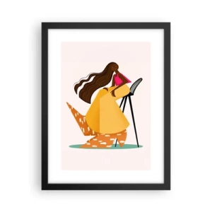 Poster în ramă neagră - Moda este distractivă - 30x40 cm