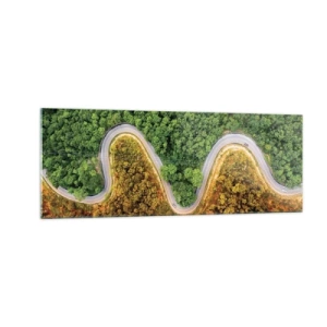 Tablou pe sticlă - Frontiere și defilee - 140x50 cm