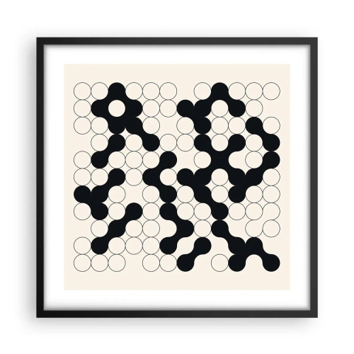 Poster în ramă neagră - Joc chinezesc - o variație - 50x50 cm