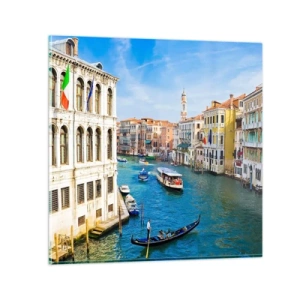 Tablou pe sticlă - Traficul unic în lume - 60x60 cm