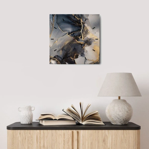 Ceas de perete - Ceas pe sticlă - Viața unei pietre - 30x30 cm