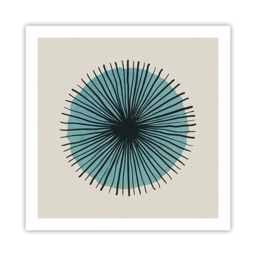 Poster - Radiant pe albastru - 60x60 cm