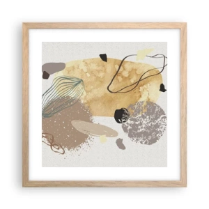 Poster în ramă de stejar deschis - Fluiditatea aplicată - 40x40 cm