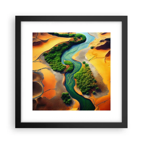 Poster în ramă neagră - Râul care dă viață - 30x30 cm