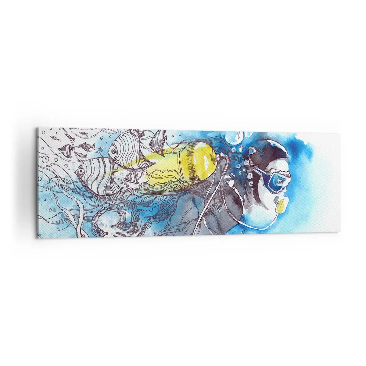 Tablou pe pânză - Marele albastru - 160x50 cm