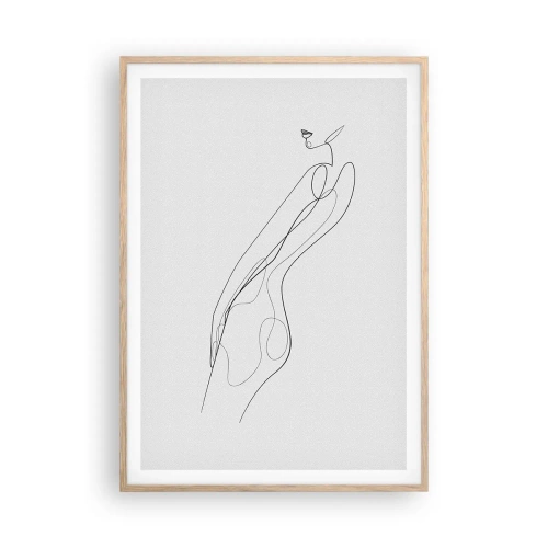 Poster în ramă de stejar deschis - Abia o promisiune - 70x100 cm