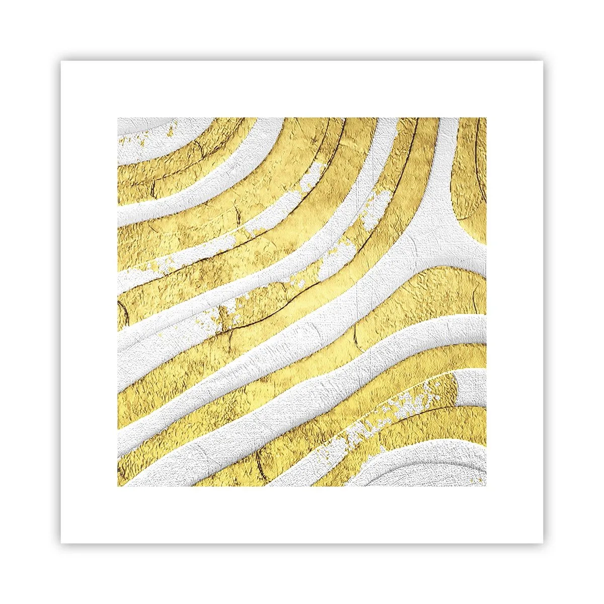 Poster - Compoziția în alb și auriu - 30x30 cm