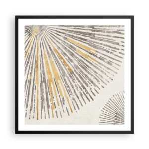 Poster în ramă neagră - Frumusețea razei - 60x60 cm