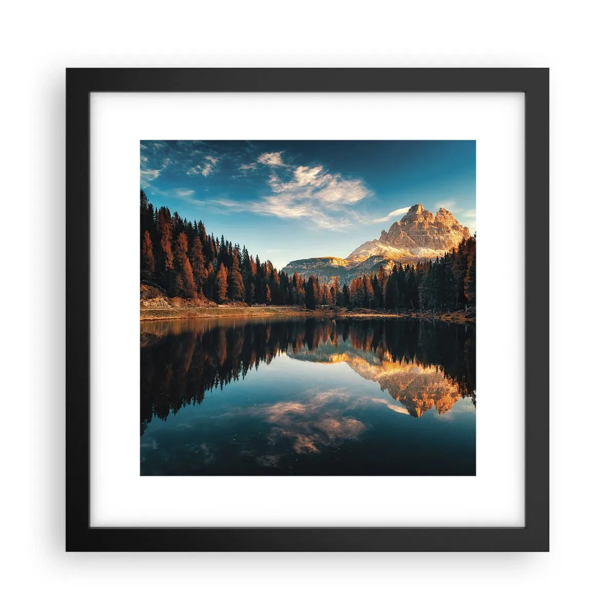 Poster în ramă neagră - Peisaj dublat - 30x30 cm