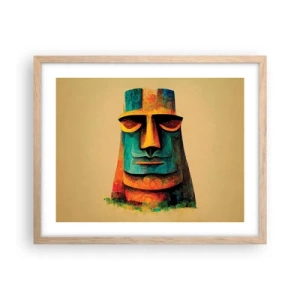 Poster în ramă de stejar deschis - Statuie, dar simpatică - 50x40 cm