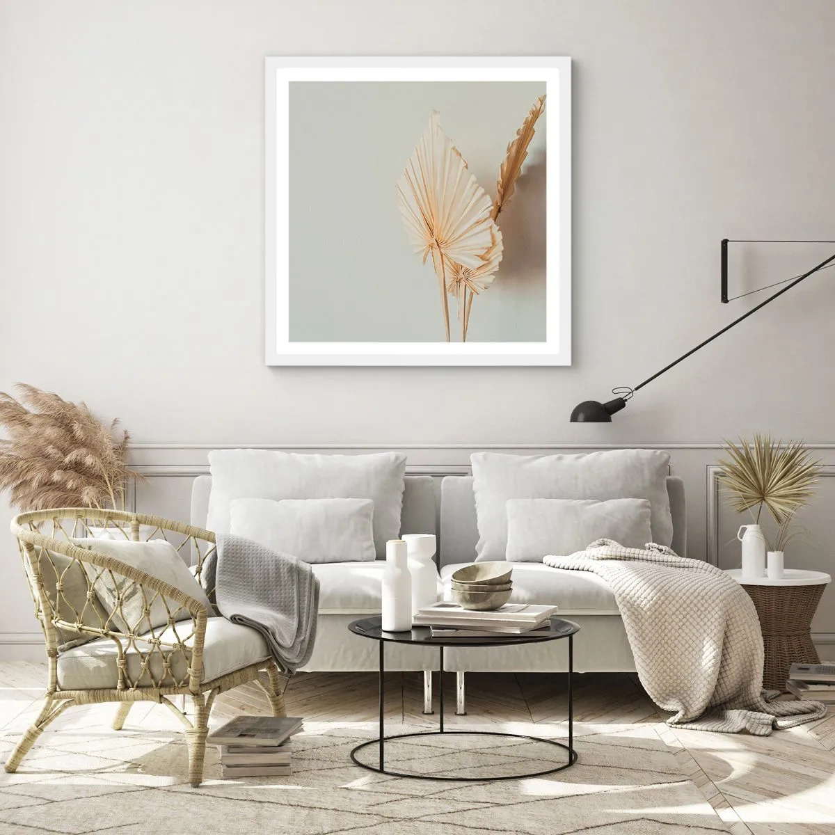 Poster în ramă albă - Când este nevoie de ușurare - 50x50 cm