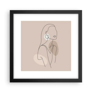 Poster în ramă neagră - Icoana fecioarei - 30x30 cm