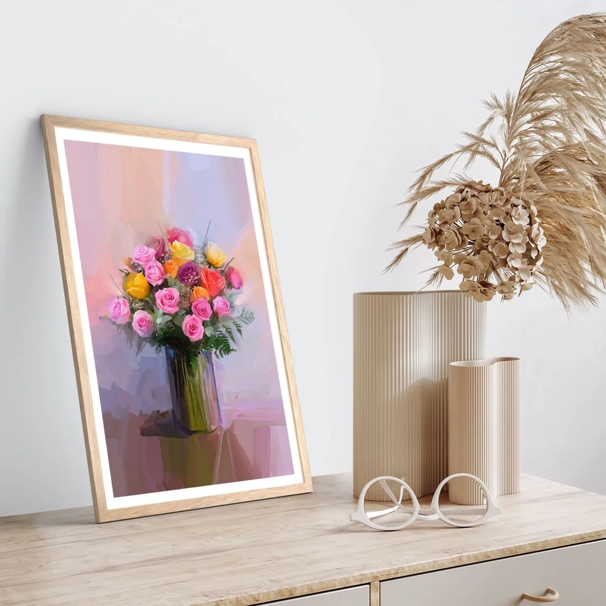 Poster în ramă de stejar deschis - Frumusețe reținută - 61x91 cm