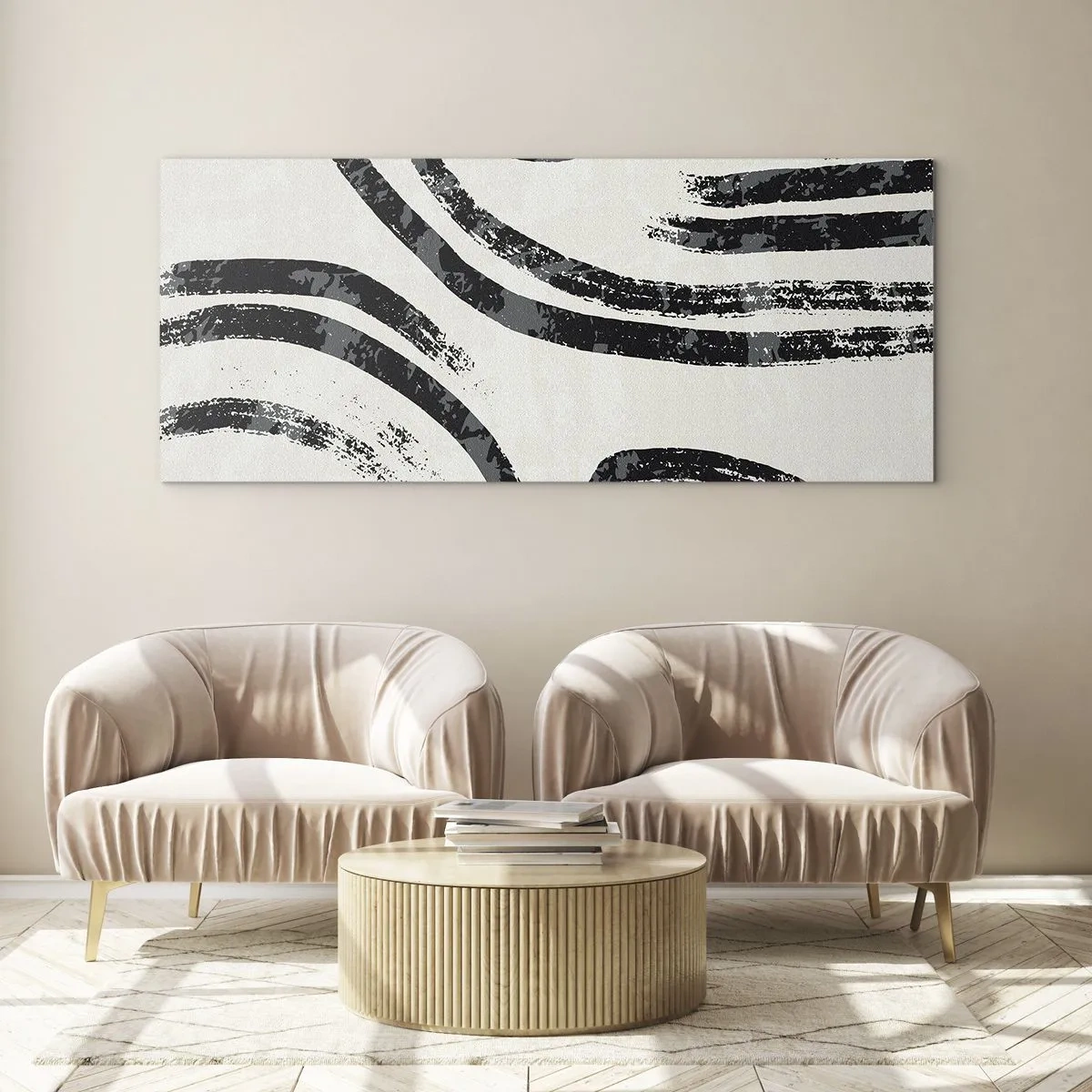 Tablou pe sticlă - Pe jumătate oprit - 100x40 cm