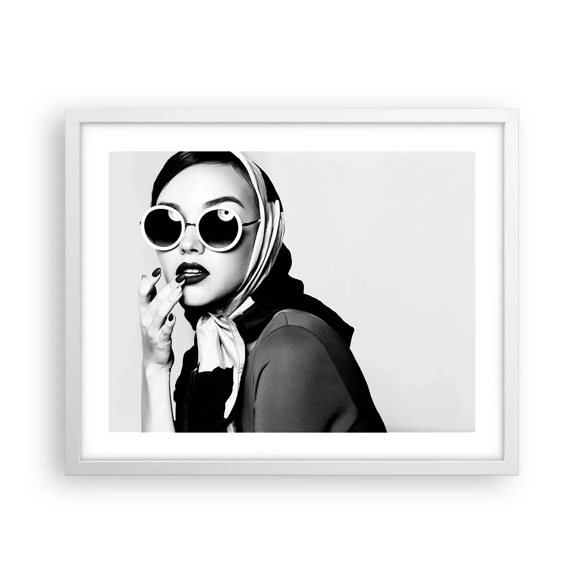 Poster în ramă albă - Salutări din anii `60. - 50x40 cm